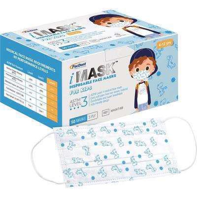 Pacdent iMask Kids ASTM Level 3 Earloop Mask 50/pk -108-MASKT-KB
